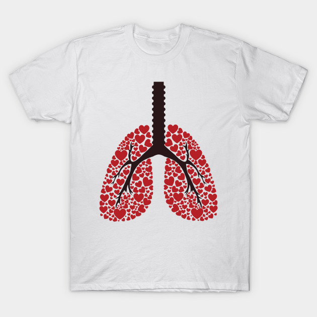 Red Heart Lungs Pneumonia Awareness Shirt Encouragement Inspirational Motivational Doctor Nurse Cancer Survivor Purple Ribbon Cancer Support Hope Love Depression Anxiety Gift Idea by EpsilonEridani